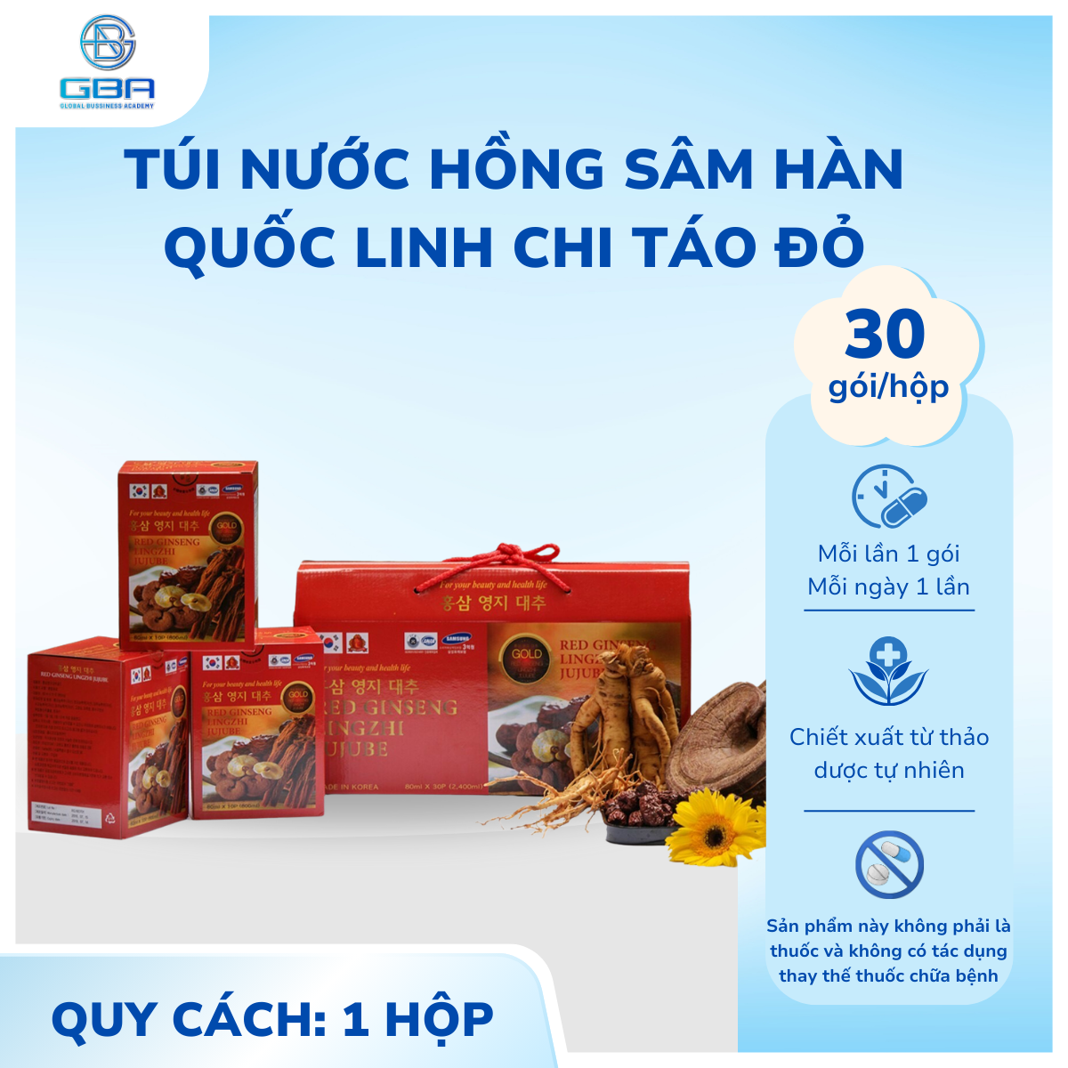 Nước Hồng Sâm Linh Chi Táo Đỏ - Ảnh 2
